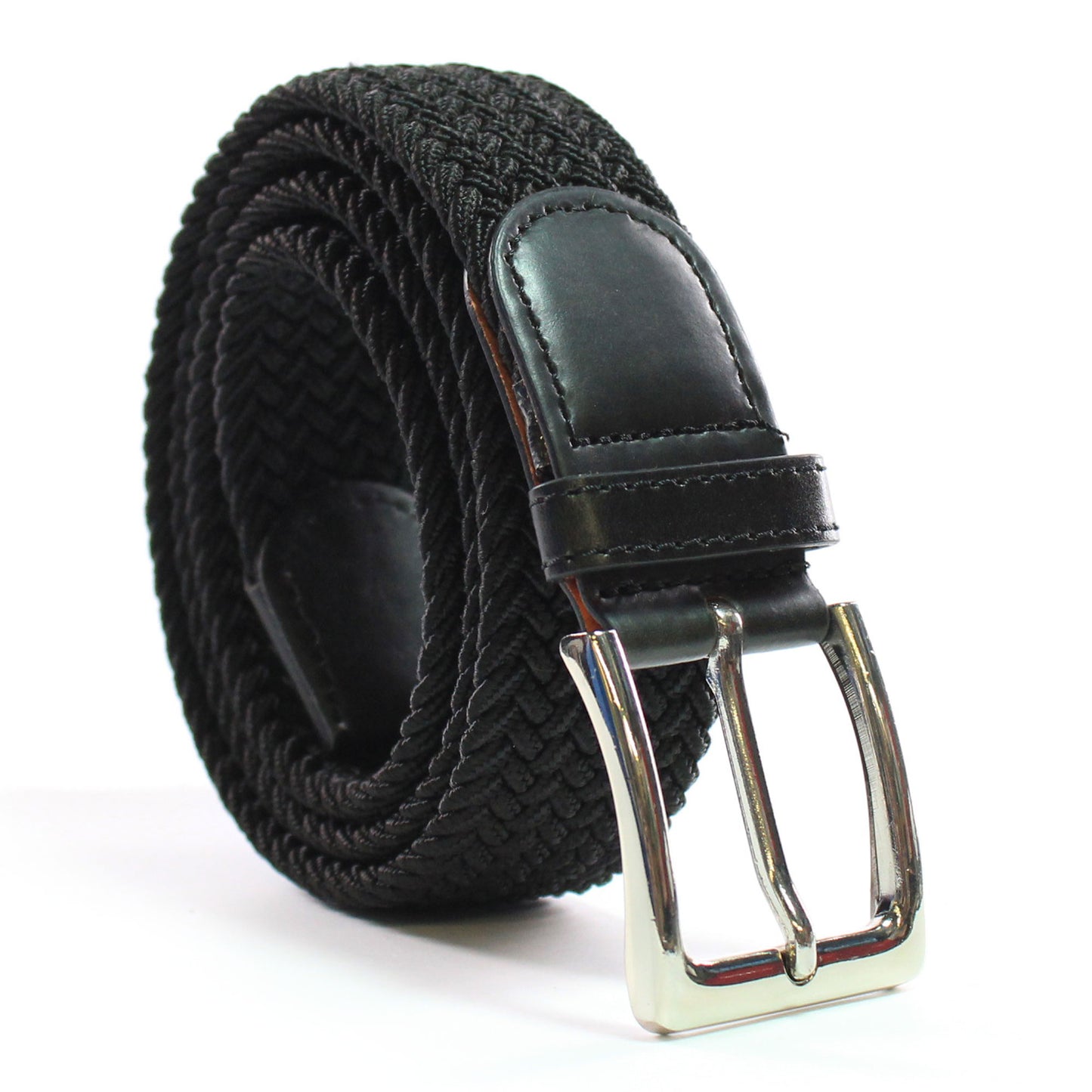 Safekeepers elastische riem -  Stretch Riem - Gevlochten Zwart en Tactical belt - Koppelriem - 2 Stuks -  Zwart