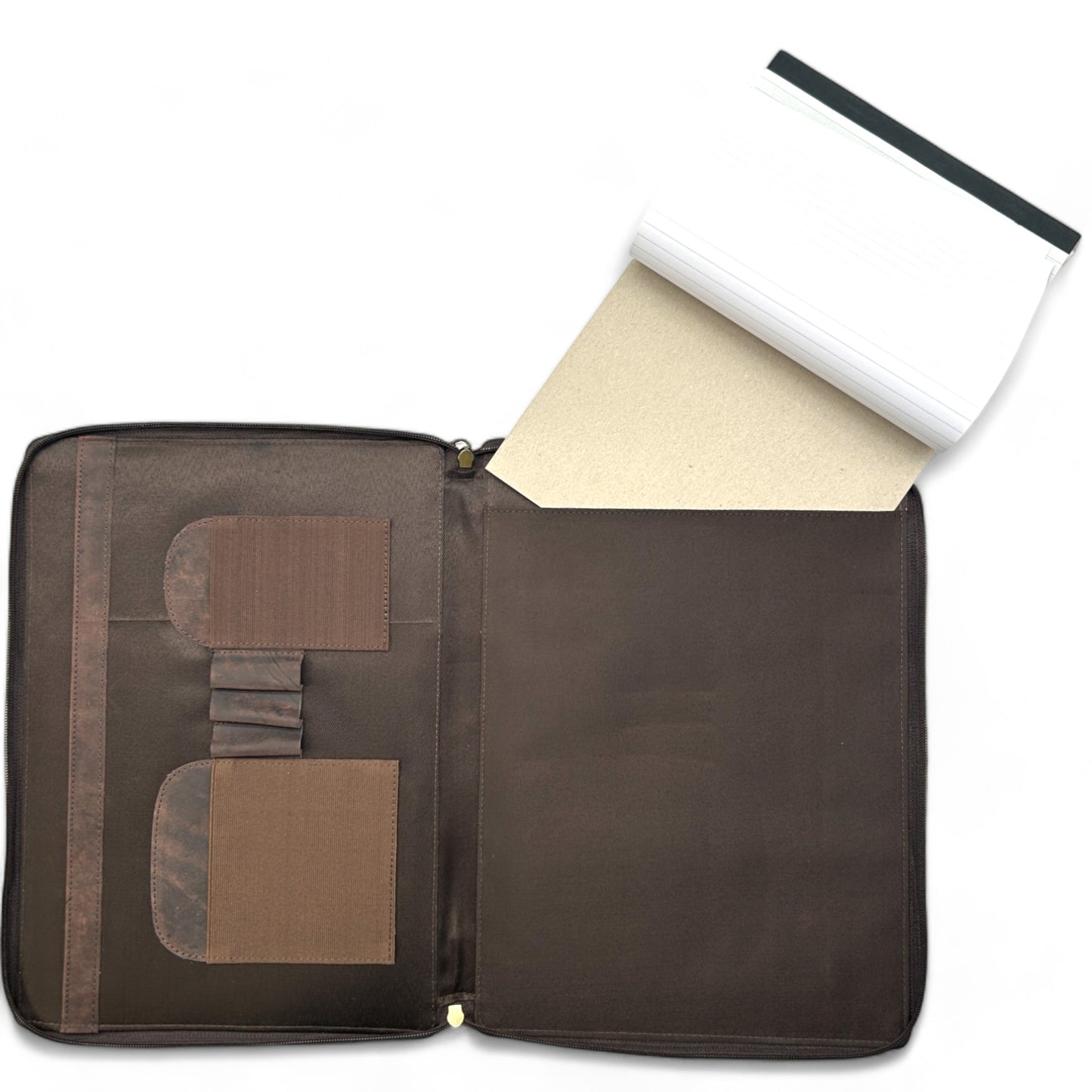 Berlijn Conferentiemap A4 - Tablet Sleeve - Schrijfmap - Laptop Sleeve - Ipad Sleeve - Bruin