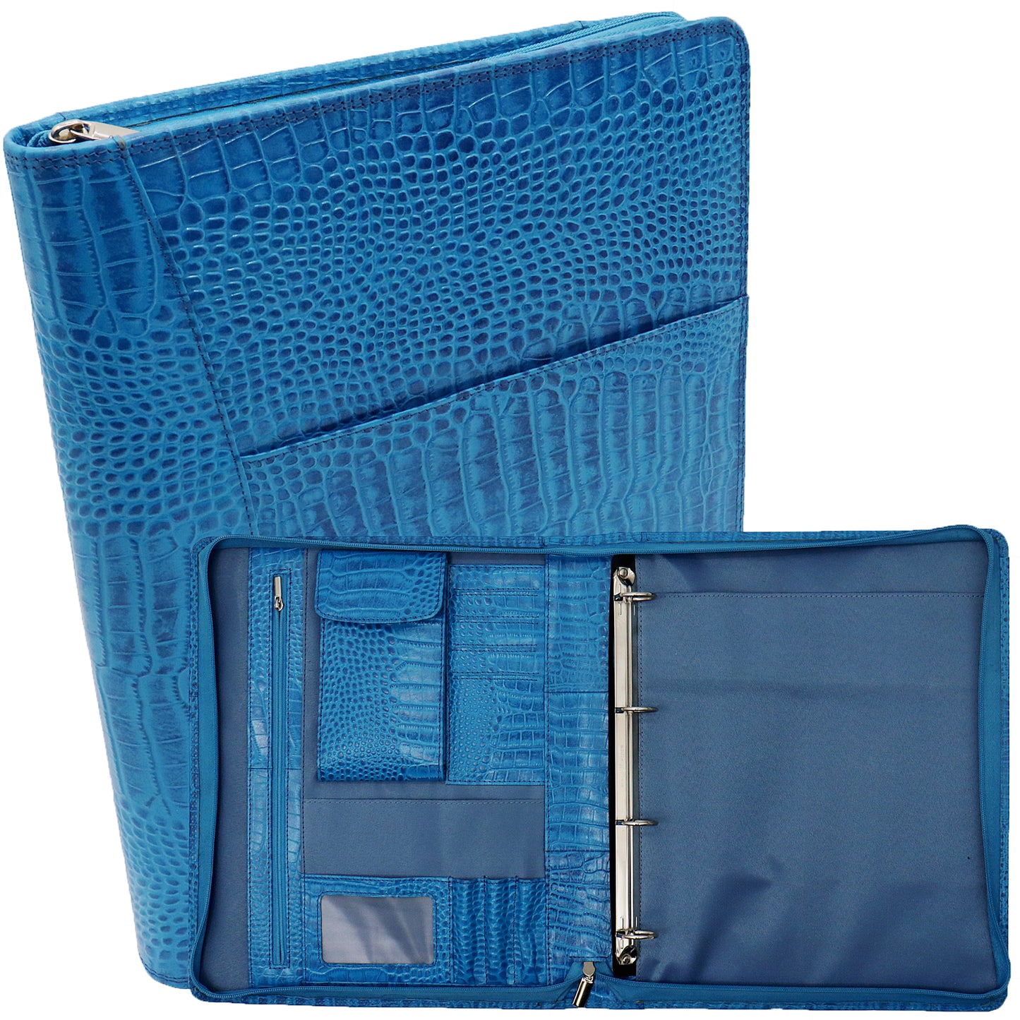 Safekeepers Leather Writing Case - Conference folder - Writing case a4 with zipper - Kroko