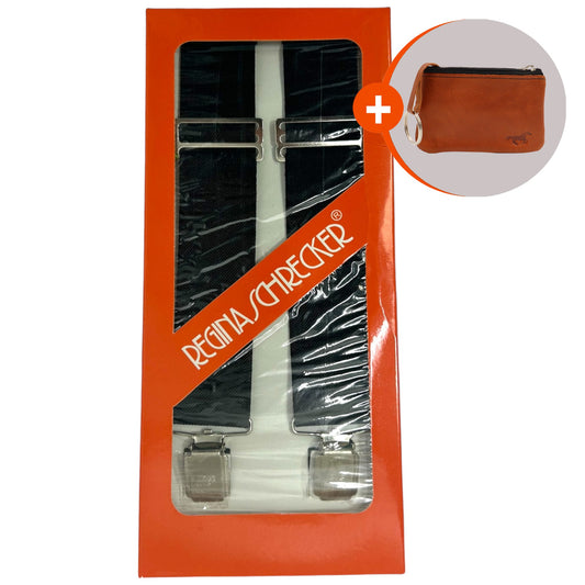 Bretels 4 clips zwart + sleuteletui - Safekeepers - stretch