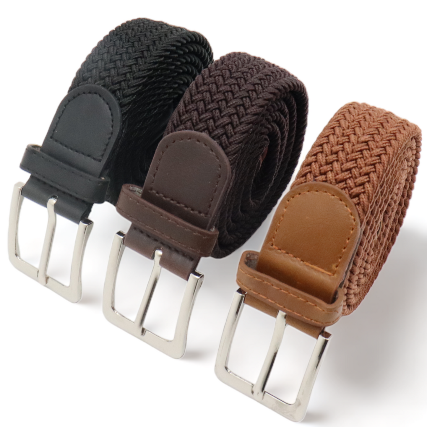 Safekeepers elastische Gürtel – elastischer Gürtel – Stretchgürtel – Gürtel Herren – Gürtel Damen – 3 Stück