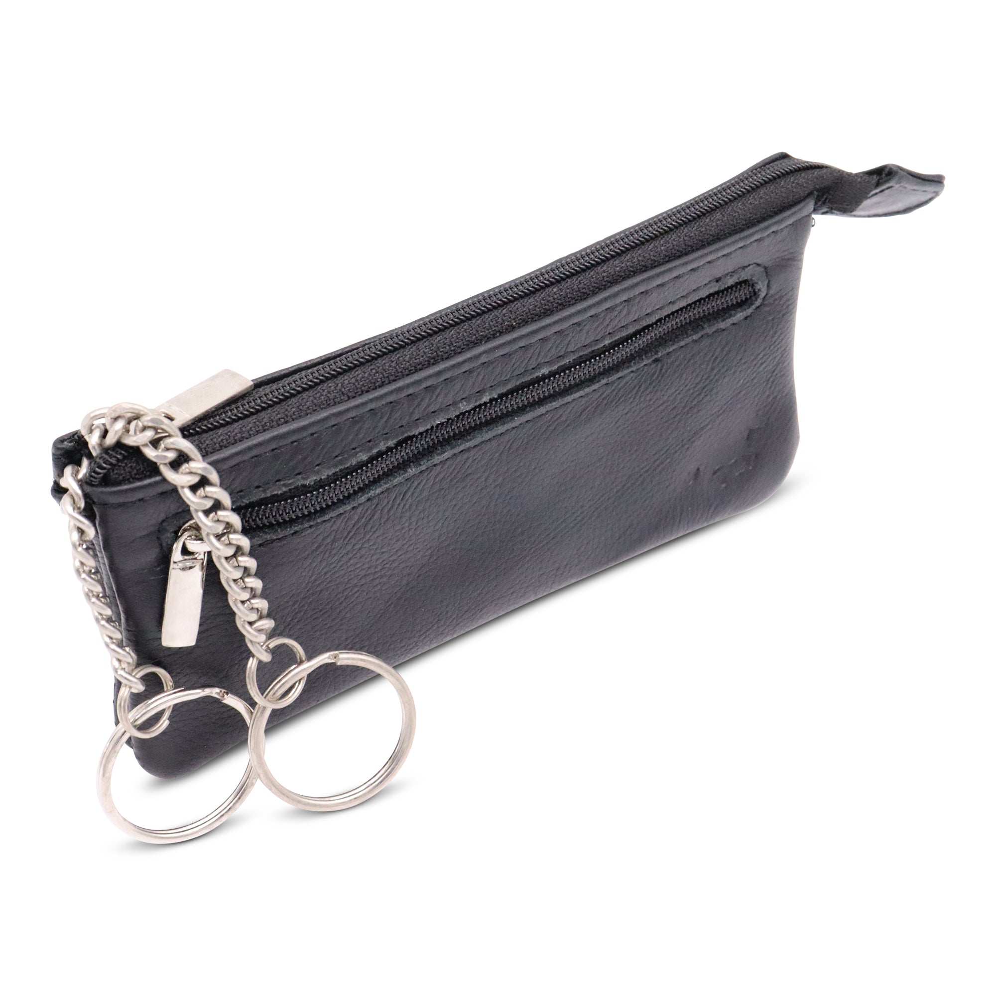 Leather Key Case Key Bag Long 2 Rings Safekeepers