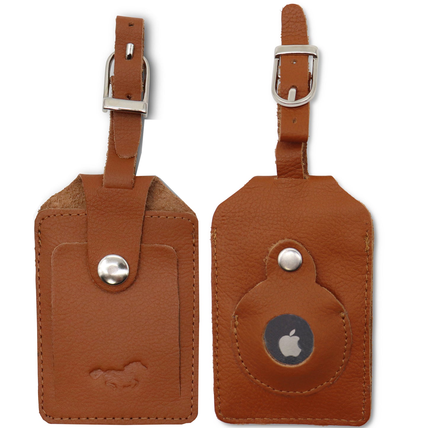 Safekeepers Kofferanhänger - 2 stück Gepäckanhänger mit Adressschild - Platz für Airtag - Echtes Leder -Kofferanhänger mit Adressschild, Tags mit Namensschild zum Erkennen Ihrer Reisetasche