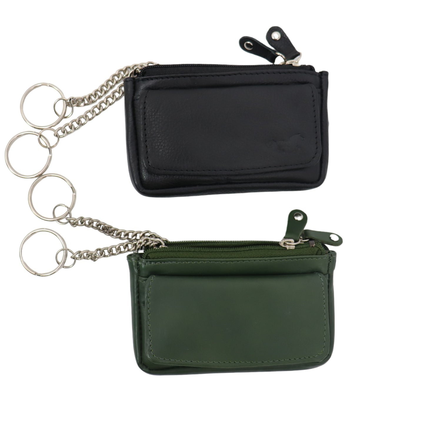 Zweier-Pack Schlüsseletuis und Finder-Tracker – grün/schwarz – Vorteilspaket – Schlüsseletuis für Damen und Herren