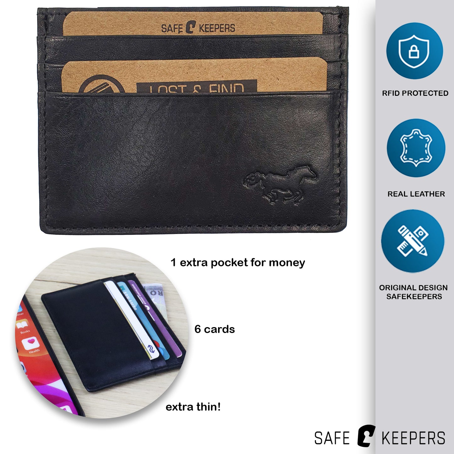 Pasjeshouder Leer - Creditcardholder - 6 pasjes