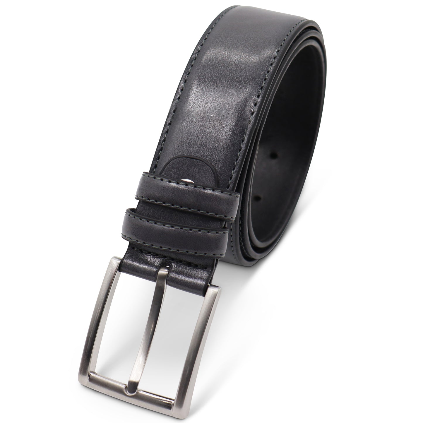 Safekeepers Men's Belt - Men's Belt - Belt Leather - leather belt - Stitched - Black