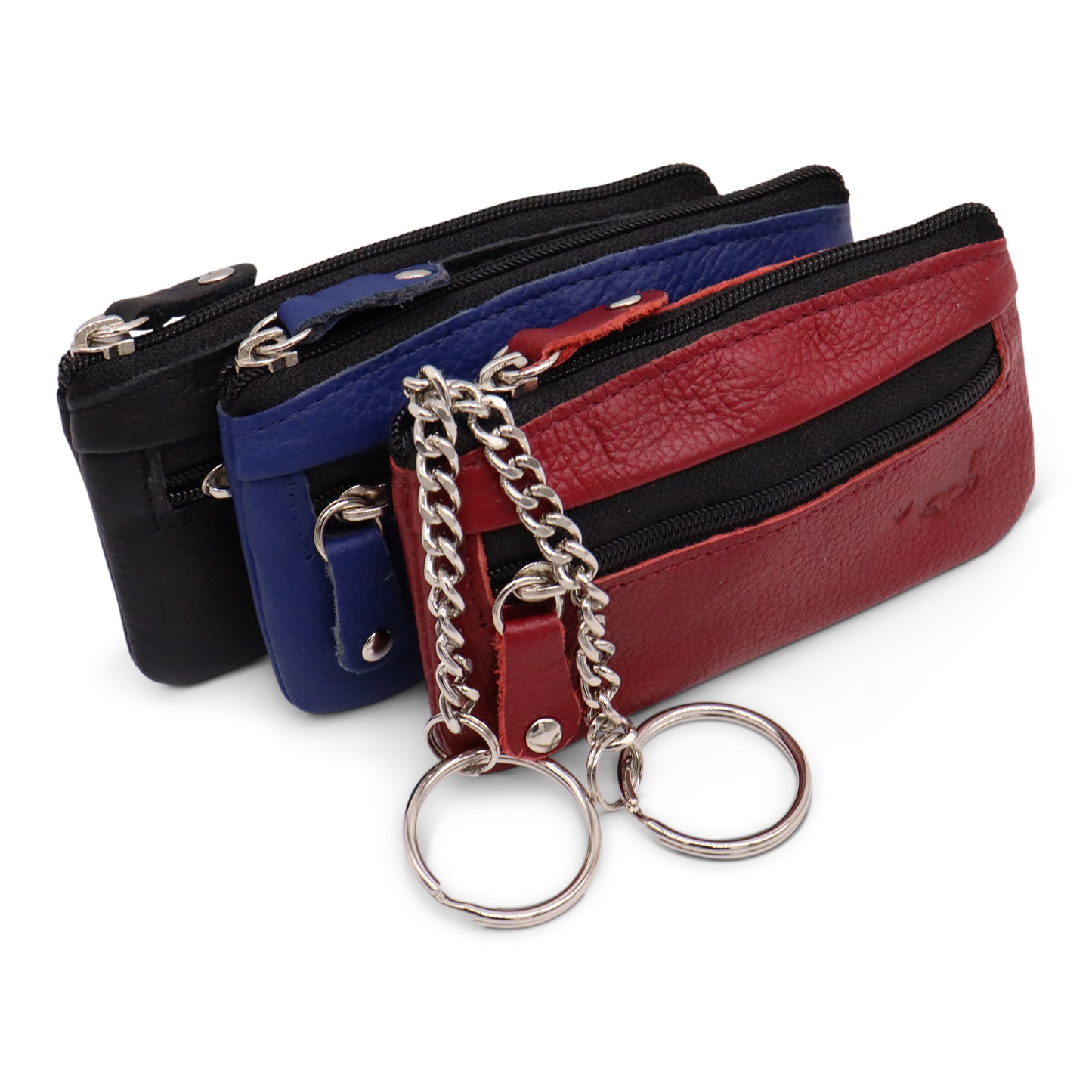 Leather Key Case - Key Bag Long - 2 Rings